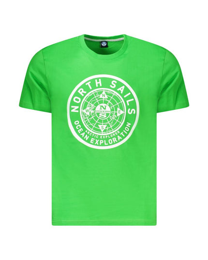 North Sails Green Cotton Men T-Shirt