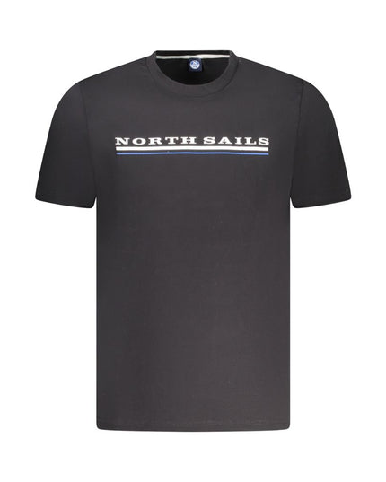 North Sails Black Cotton Men T-Shirt