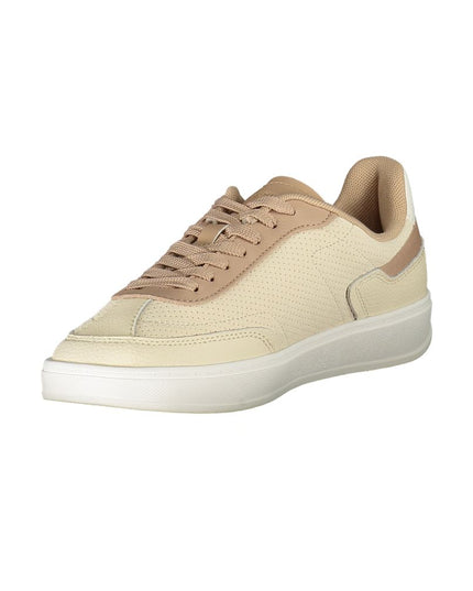 Tommy Hilfiger Beige Leather Women Sneaker