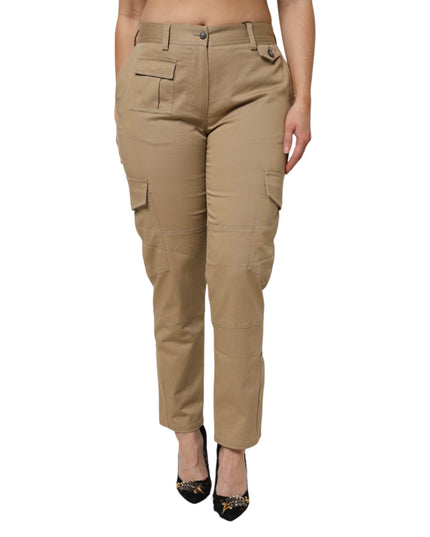 Dolce & Gabbana Brown Cotton Cargo Tapered Pants