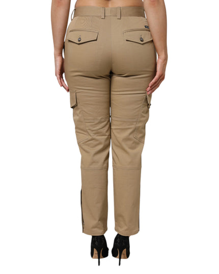 Dolce & Gabbana Brown Cotton Cargo Tapered Pants