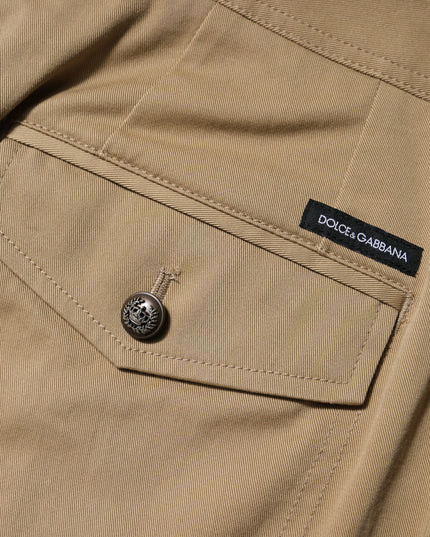 Dolce & Gabbana Brown Cotton Cargo Tapered Pants