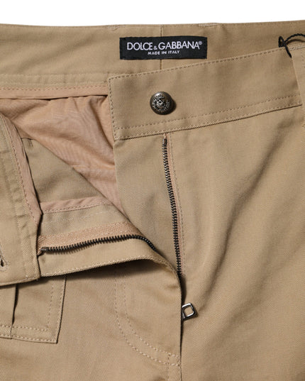 Dolce & Gabbana Brown Cotton Cargo Tapered Pants