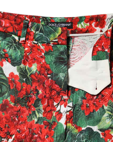 Dolce & Gabbana Multicolor Floral Print Cropped Pants
