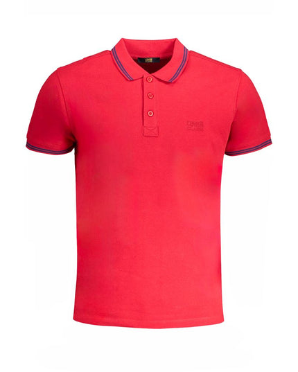 Cavalli Class Red Cotton Polo Shirt