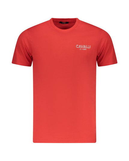 Cavalli Class Red Cotton Men T-Shirt