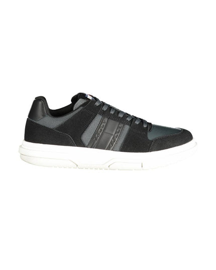Tommy Hilfiger Black Leather Men Sneaker