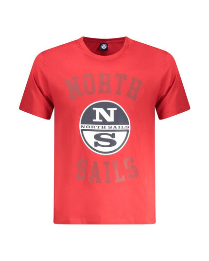 North Sails Red Cotton Men T-Shirt