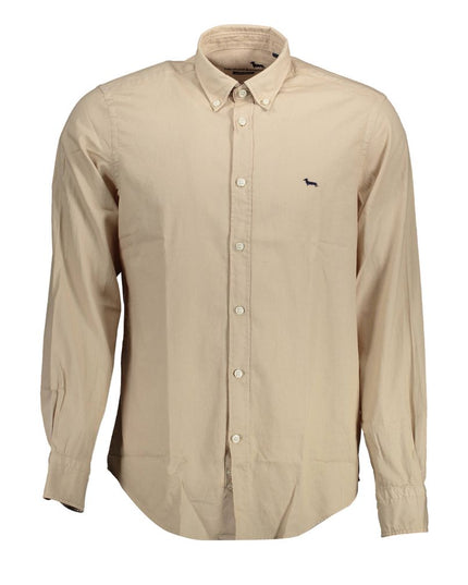 Harmont & Blaine Beige Cotton Men Shirt