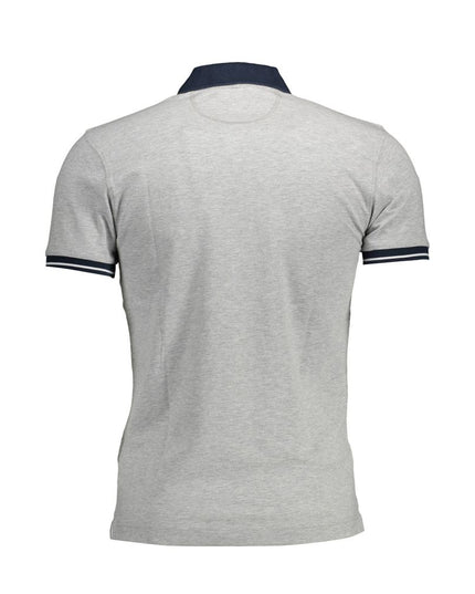 La Martina Gray Cotton Men Polo Shirt