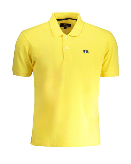 La Martina Yellow Cotton Polo Shirt