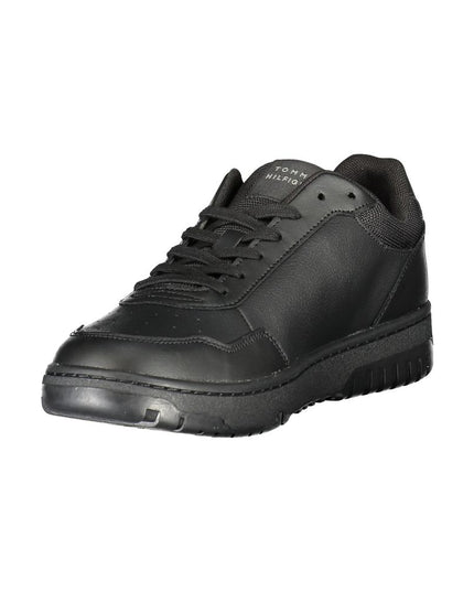 Tommy Hilfiger Black Leather Men Sneaker