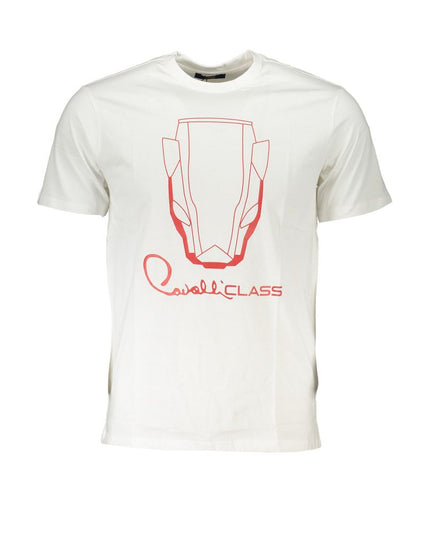 Cavalli Class Bianco Cotton Mens T-Shirt