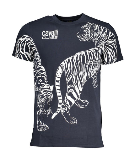 Cavalli Class Blue Cotton T-Shirt