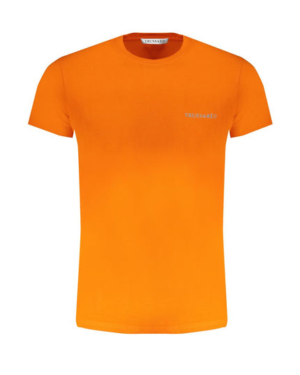 Trussardi Arancione Cotton Men T-Shirt