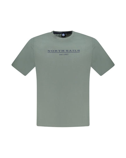 North Sails Green Cotton Men T-Shirt