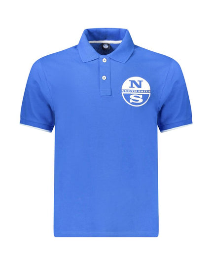 North Sails Blue Cotton Men Polo Shirt