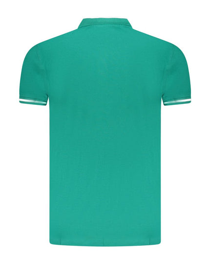 Cavalli Class Green Cotton Men Polo Shirt
