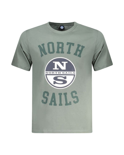 North Sails Green Cotton Men T-Shirt