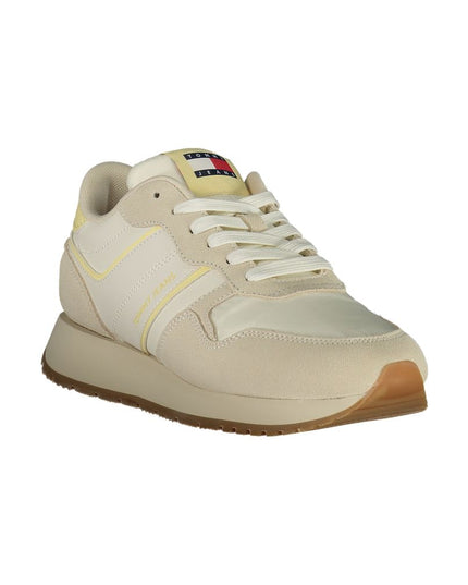 Tommy Hilfiger Beige Leather Women Sneaker