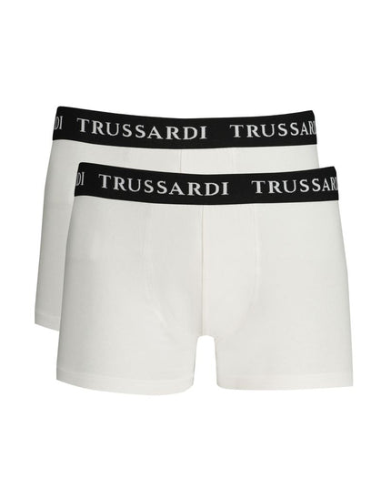 Trussardi White Cotton Men's Boxer Briefs