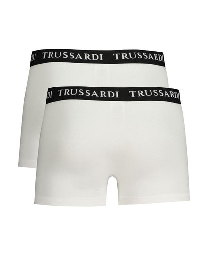 Trussardi White Cotton Men's Boxer Briefs