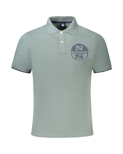 North Sails Green Cotton Men Polo Shirt