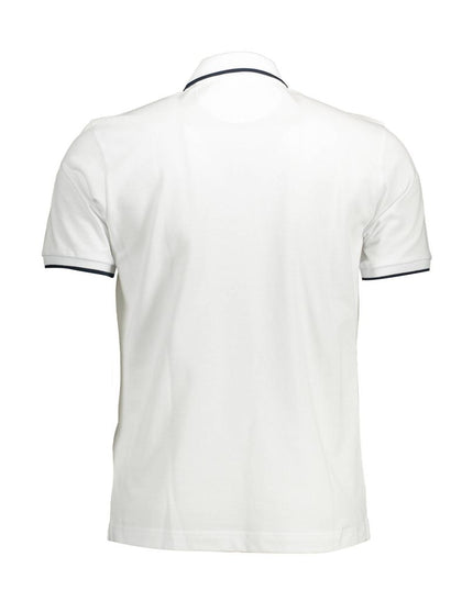 La Martina White Cotton Men Polo Shirt