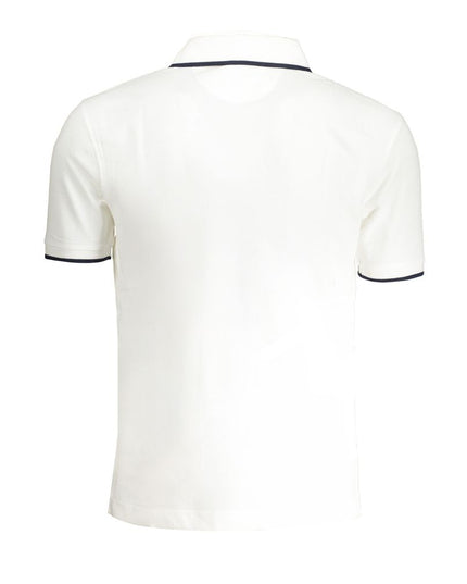 La Martina White Cotton Men Polo Shirt