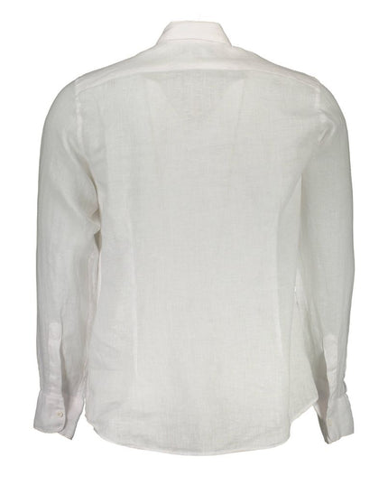 La Martina White Linen Men Shirt