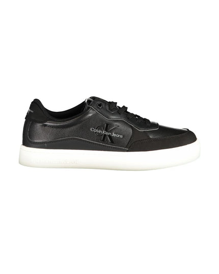 Calvin Klein Sleek Black Sports Sneakers with Contrast Details