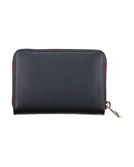 Tommy Hilfiger Sleek Blue Multipurpose Wallet with Zip Closure