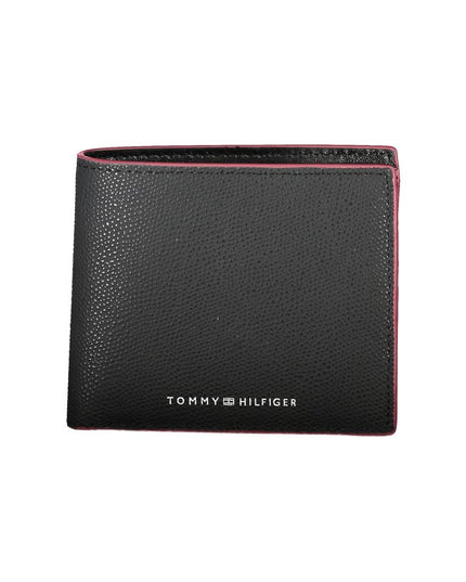 Tommy Hilfiger Elegant Black Leather Wallet