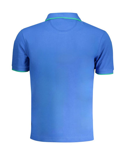 La Martina Blue Cotton Polo Shirt