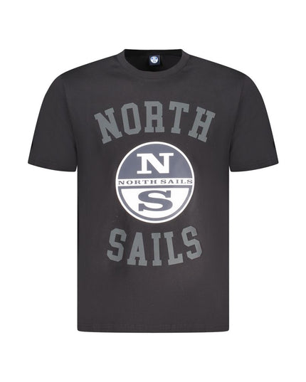 North Sails Black Cotton Men T-Shirt
