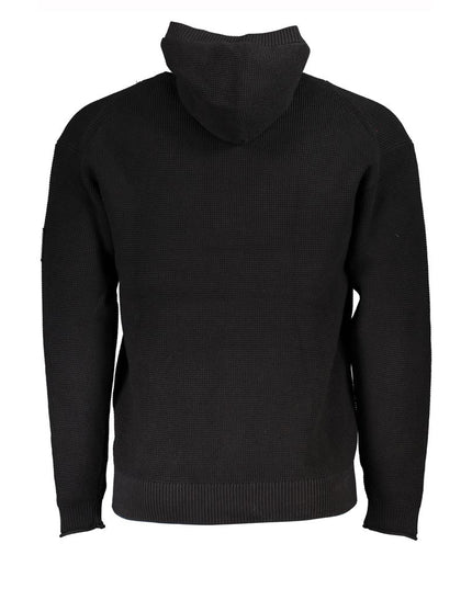 Calvin Klein Sleek Cotton Hooded Sweater with Logo Detail