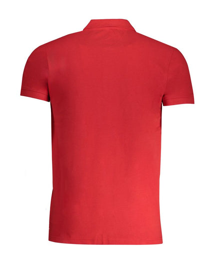 Cavalli Class Red Cotton Polo Shirt