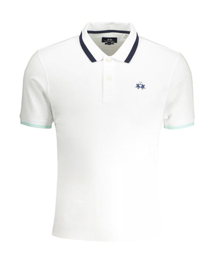 La Martina White Cotton Polo Shirt