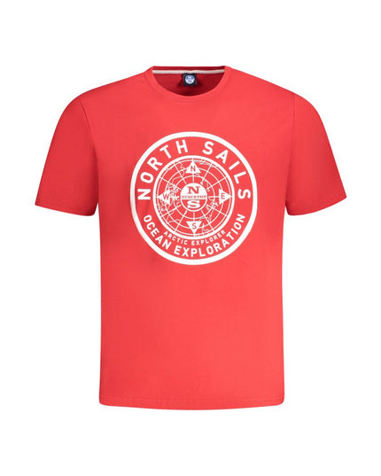 North Sails Red Cotton Men T-Shirt