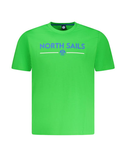 North Sails Green Cotton Men T-Shirt