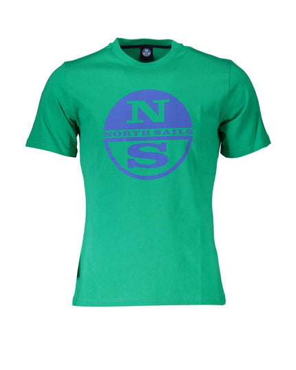 North Sails Green Cotton Men T-Shirt