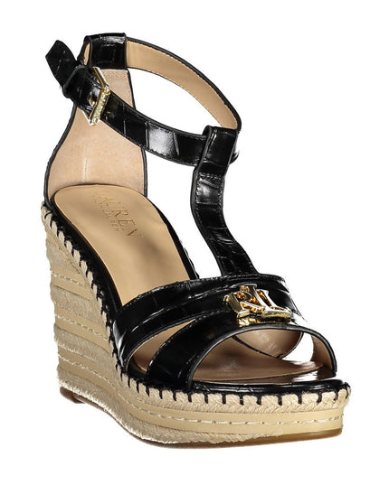 Ralph Lauren Black Polyester Sandal