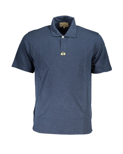 La Martina Classic Short-Sleeved Blue Polo