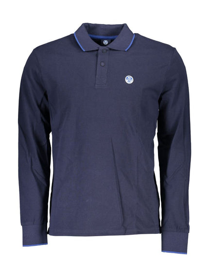 North Sails Blue Cotton Men Polo Shirt