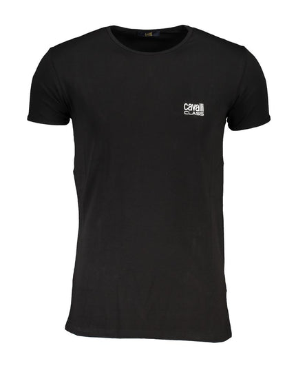 Cavalli Class Black Cotton T-Shirt