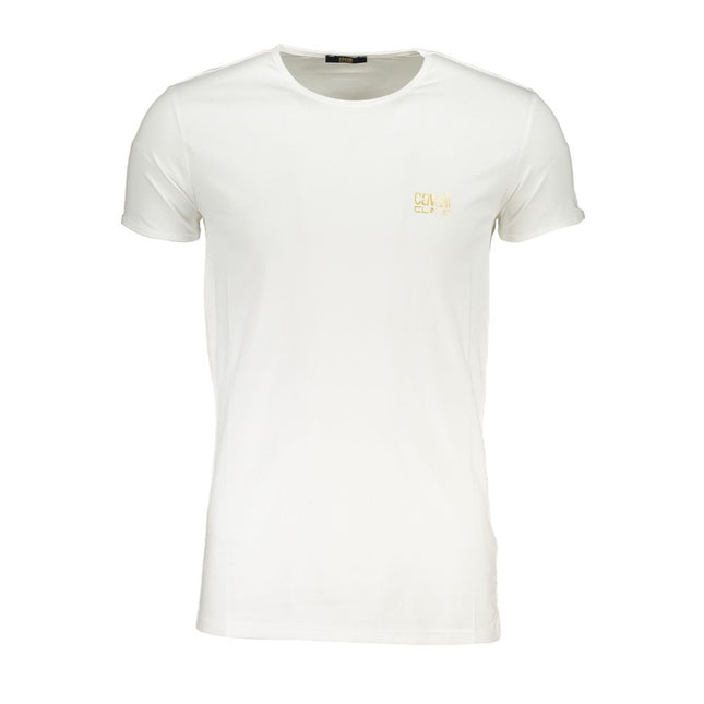 Cavalli Class "Bianco Cotton Men T-Shirt"