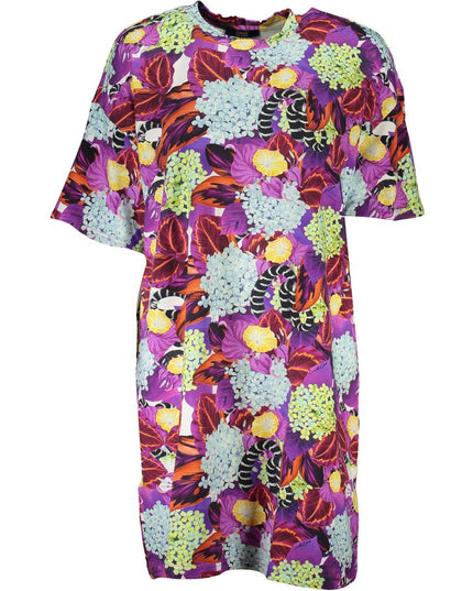 Cavalli Class Purple Cotton Dress