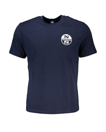 North Sails Blu Cotton Men T-Shirt