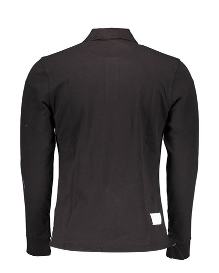 La Martina Elegant Long Sleeved Black Polo for Men
