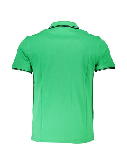 Harmont & Blaine Chic Green Cotton Polo with Contrast Detailing